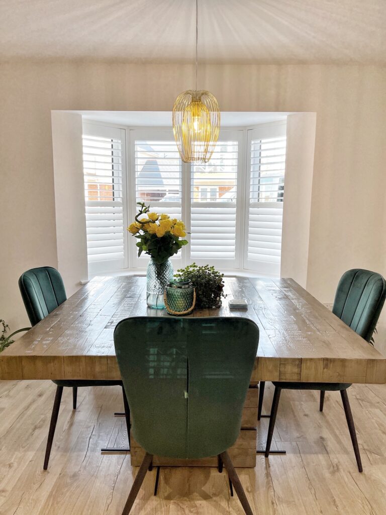 New Build Kitchen Bay Window Shutters